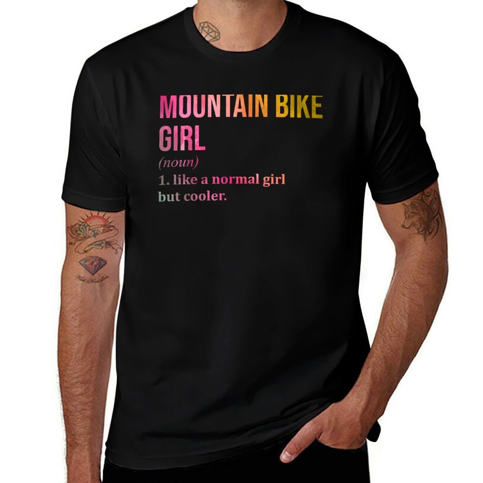Mountain Biking Definition - Koszulka z dziewczyną na rowerze górskim