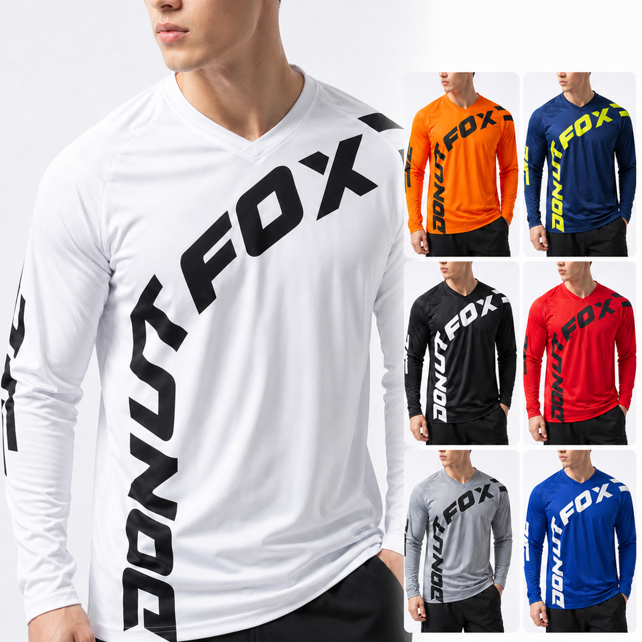 Mountain Biking Apparel - Męska koszulka z długim rękawem do