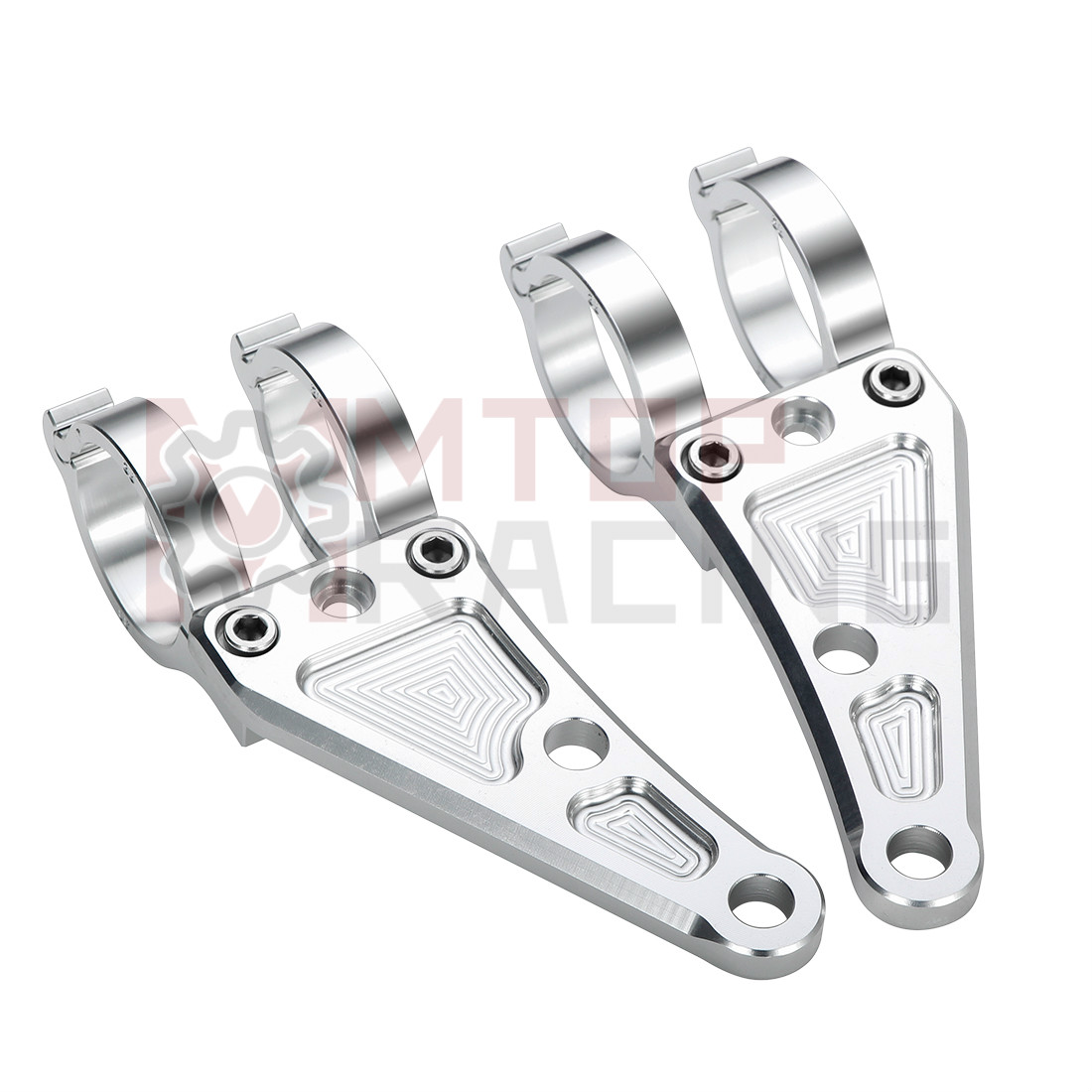 Xtreme Mountain Biking - CNC motocyklowy wspornik reflektora srebrny 30mm