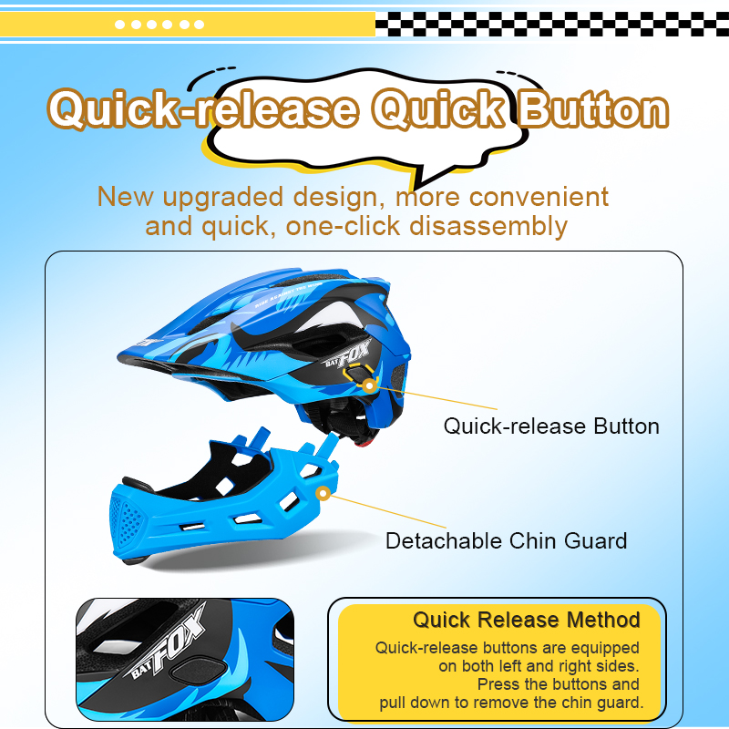 BATFOX dziecięcy kask rowerowy – Mountain Biking Full Face Helmet recenzja i cena