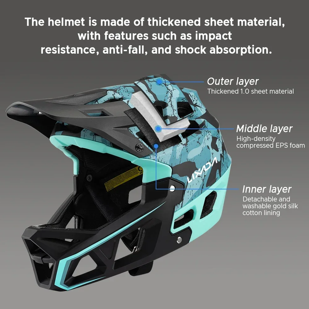 Kask rowerowy górski, pełnotwa – Mountain Biking Full Face Helmet recenzja i cena
