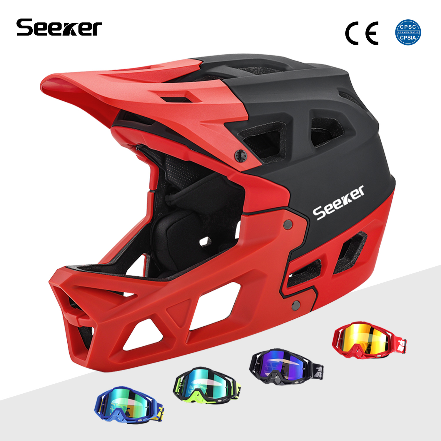 Kask rowerowy Seeker, terenowy – Mountain Biking Full Face Helmet recenzja i cena